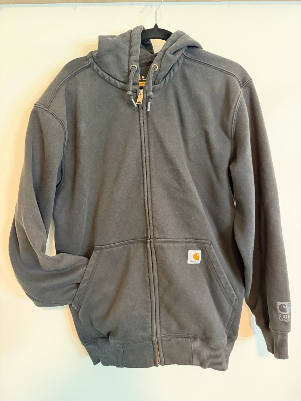 Carhartt Black Zip-Up Hoodie with rain defender